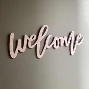 welcome wall sign